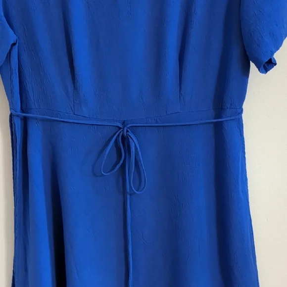 Liz Claiborne Short Sleeves Blue Dress - Size 8 - Picture 2 of 10